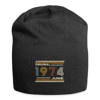 50e anniversaire juin 1974 Vintage Original rétro - Bonnet en jersey - noir - Devant