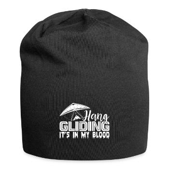 Hang Gliding Hang gliding Is In My Blood - Jersey Beanie - black - Front