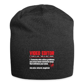 Monteur vidéo Cinéaste Vidéaste - Bonnet en jersey - charbon - Devant