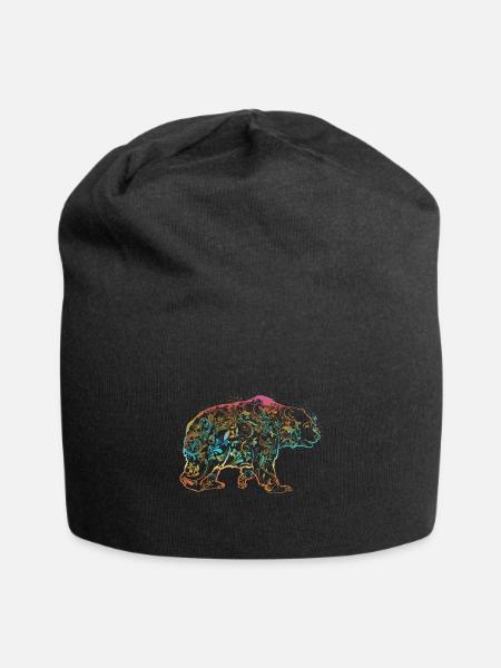 Bär Splash - Jersey-Beanie - Schwarz