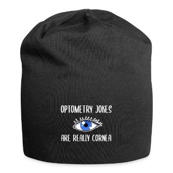 Lustiger Augenarzt Augenärztin - Jersey-Beanie - Schwarz - Vorne
