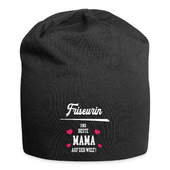 Friseurin Beste Mama Muttertag Geburtstag Frisörin - Jersey-Beanie - Schwarz - Vorne