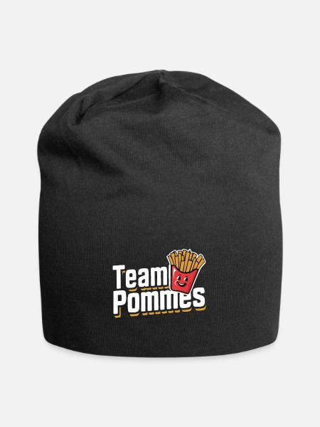 Pommes Frites Fritten Fast Food - Jersey-Beanie - Schwarz