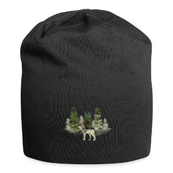 Wolf - Jersey Beanie - black - Front