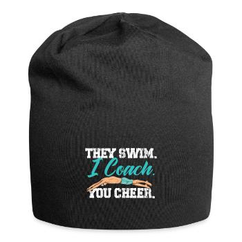 Natation Design pour un maître de natation - Bonnet en jersey - noir - Devant