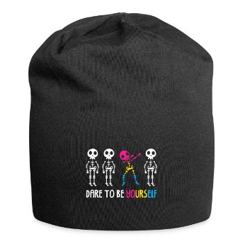 Dare To Be Yourself Pan Dabbing Skeleton - Jersey-Beanie - Schwarz - Vorne