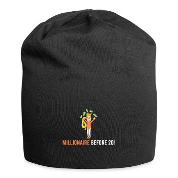Millionär vor 20! - Jersey-Beanie - Schwarz - Vorne