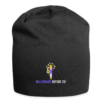 Millionär vor 25! - Jersey-Beanie - Schwarz - Vorne