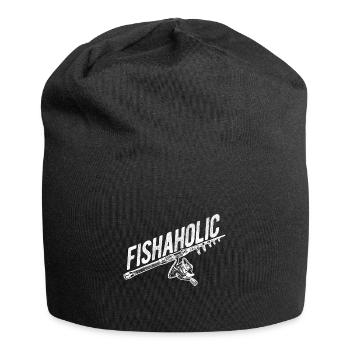Angler Spruch zum Angeln Angel - Jersey-Beanie - Schwarz - Vorne