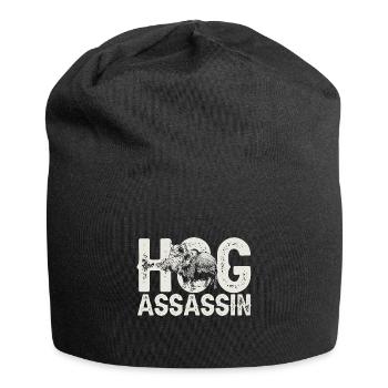 Chasse au sanglier chasseur sanglier - Bonnet en jersey - noir - Devant