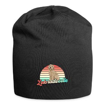 Labradoodle Dog - Jersey Beanie - black - Front