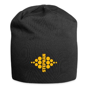 Prénom Stephan - Bonnet en jersey - noir - Devant