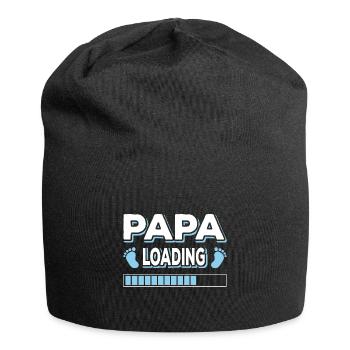 Papa Loading Father Fathers Father's Day - Jersey Beanie - black - Front