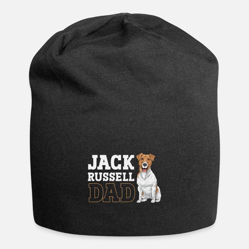 Jack Russell Terrier - Jersey-Beanie - Schwarz