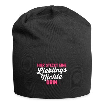 Nichte - Jersey-Beanie - Schwarz - Vorne