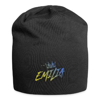 Emilia - Jersey-Beanie - Schwarz - Vorne