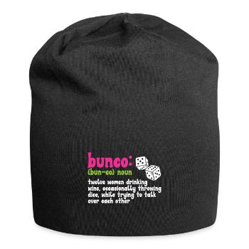 Jeu de dés Bunco - Bonnet en jersey - noir - Devant