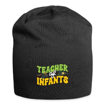 Kindergärtnerin Kindertagesstätte Erzieherin - Jersey-Beanie - Schwarz - Vorne