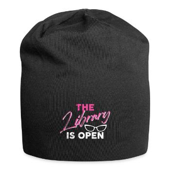 The library is open - Jersey-Beanie - Schwarz - Vorne