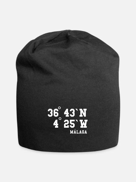 Malaga Andalousie Espagne Vacances Malaga - Bonnet en jersey - noir