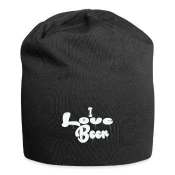 I Love beer - Jersey-Beanie - Schwarz - Vorne