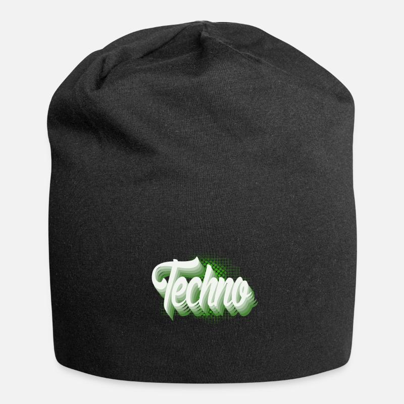 Techno - Bonnet en jersey - noir
