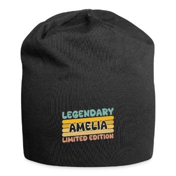 Name Amelia - Jersey-Beanie - Schwarz - Vorne