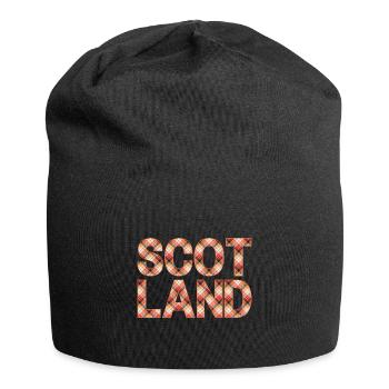 Schottland Tartan Schriftzug Dudelsack Highlands - Jersey-Beanie - Schwarz - Vorne