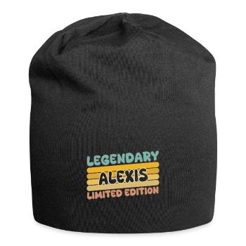Alexis als Name - Jersey-Beanie - Schwarz - Vorne