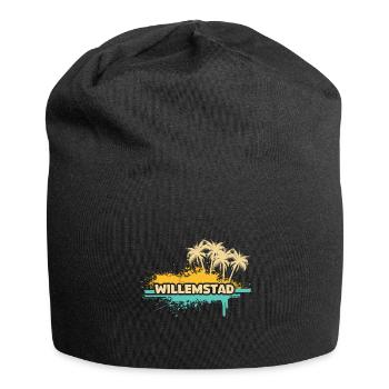 Willemstad als Urlaub - Jersey-Beanie - Schwarz - Vorne