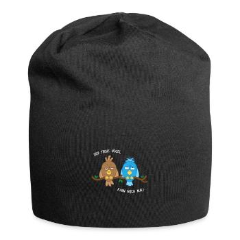 Der frühe Vogel kann mich mal funny Birds Geschenk - Jersey-Beanie - Schwarz - Vorne