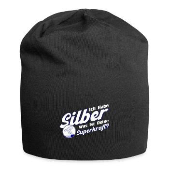Schwimmer Schwimmprüfung Silber Geschenk - Jersey-Beanie - Schwarz - Vorne