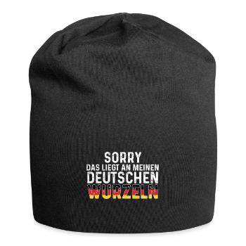 Deutsche Wurzeln Deutscher Deutschland - Jersey-Beanie - Schwarz - Vorne
