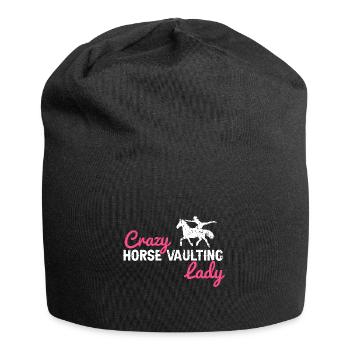 Voltigieren Design und Voltigieren Pferde Designs - Jersey-Beanie - Schwarz - Vorne