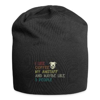 American Staffordshire Bull Terrier Staffy Dog - Jersey Beanie - black - Front