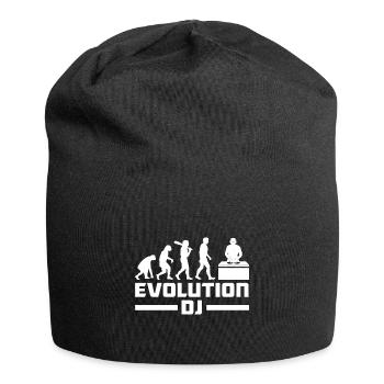 Evolution de l’homme DJ Techno Vinyle Rétro Vintage - Bonnet en jersey - noir - Devant