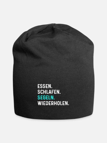 Segelboot Segler Segeln - Jersey-Beanie - Schwarz