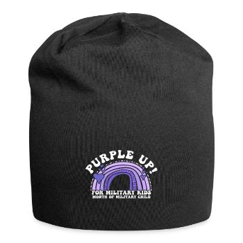 Purple Up! For Military Kids - Month of Military - Jersey Beanie - black - Front