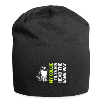 Longhair Collie Rough Collie Dog - Jersey Beanie - black - Front