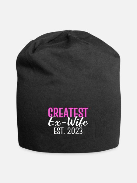 Greatest Ex-Wife Est 2023 Glücklich geschieden - Jersey-Beanie - Schwarz