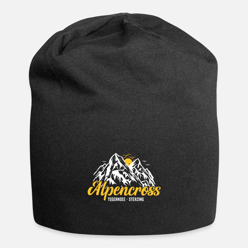 Alpenüberquerung Tegernsee Sterzing Alpencross - Jersey-Beanie - Schwarz