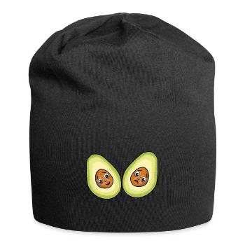 Avocados Früchte Frucht Vegetarisch - Jersey-Beanie - Schwarz - Vorne