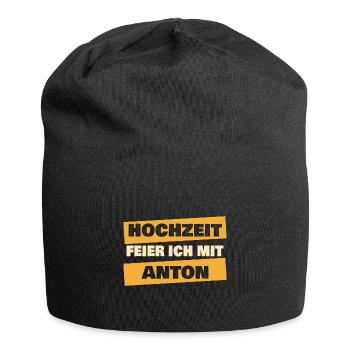 Anton - Jersey-Beanie - Schwarz - Vorne