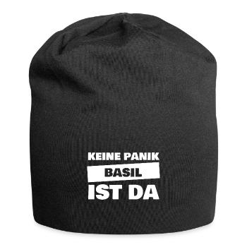 Gift for Basil - Jersey Beanie - black - Front
