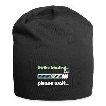 Strike Loading Please Wait - Funny Bowling Saying - Jersey-Beanie - Schwarz - Vorne