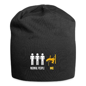 High Jump Jumping Jumper Track and Field Normal - Jersey-Beanie - Schwarz - Vorne