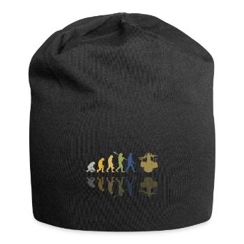 Evolution de l’homme Drums Band Retro Vintage Drummer - Bonnet en jersey - noir - Devant