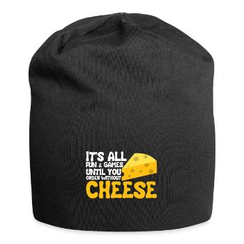 Amateurs de Gouda pour Gouda fumé - Bonnet en jersey - noir - Devant
