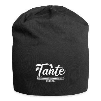 Tante Loading 2025 Babyankündigung Geburt Schwange - Jersey-Beanie - Schwarz - Vorne