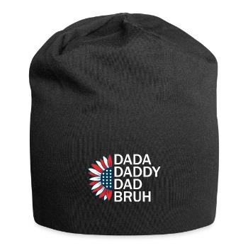 Dada Daddy Dad Bruh USA Flagge für Patriot Männer Ehefrau - Jersey-Beanie - Schwarz - Vorne